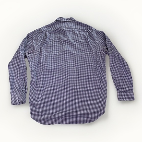 Polo Ralph Lauren Poplin Shirt Mens XL Purple Blue Round Hem Cotton Button Up - Picture 6 of 14